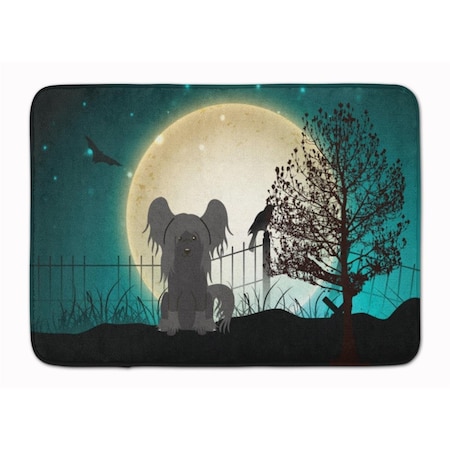 Carolines Treasures Halloween Scary Chinese Crested Black Machine Washable Memory Foam Mat BB2302RUG